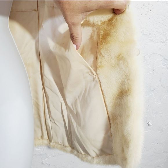 Ben Kahn At Cartier Vintage Geniune fur knit sleeve coat size small to medium - Picture 15 of 16